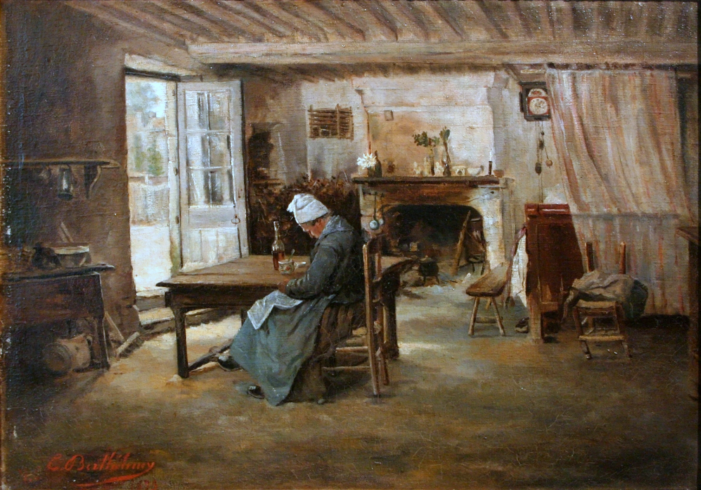 1855-Émile Berthélemy - Dopo il caffè